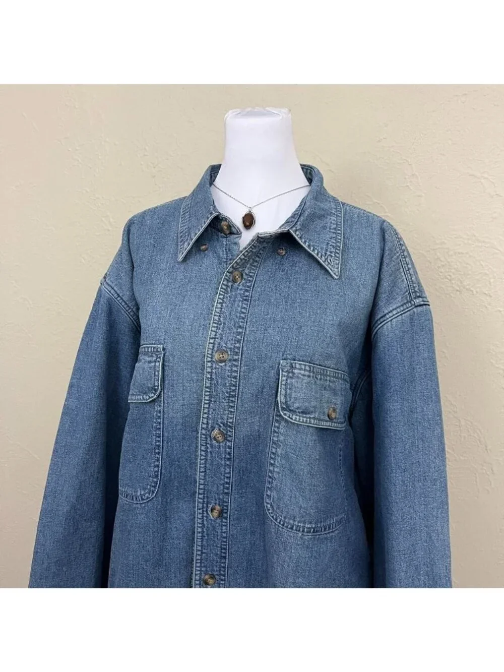 90s denim preppy western skater fleece lining shirt jacket